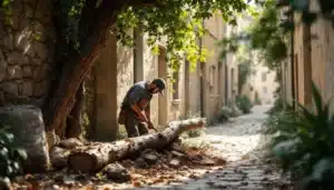 Abattage par démontage à Moustiers-Sainte-Marie