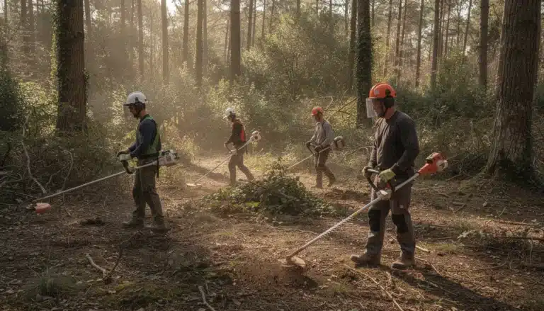 Débroussaillage en milieu forestier à Volx : techniques et équipements utilisés